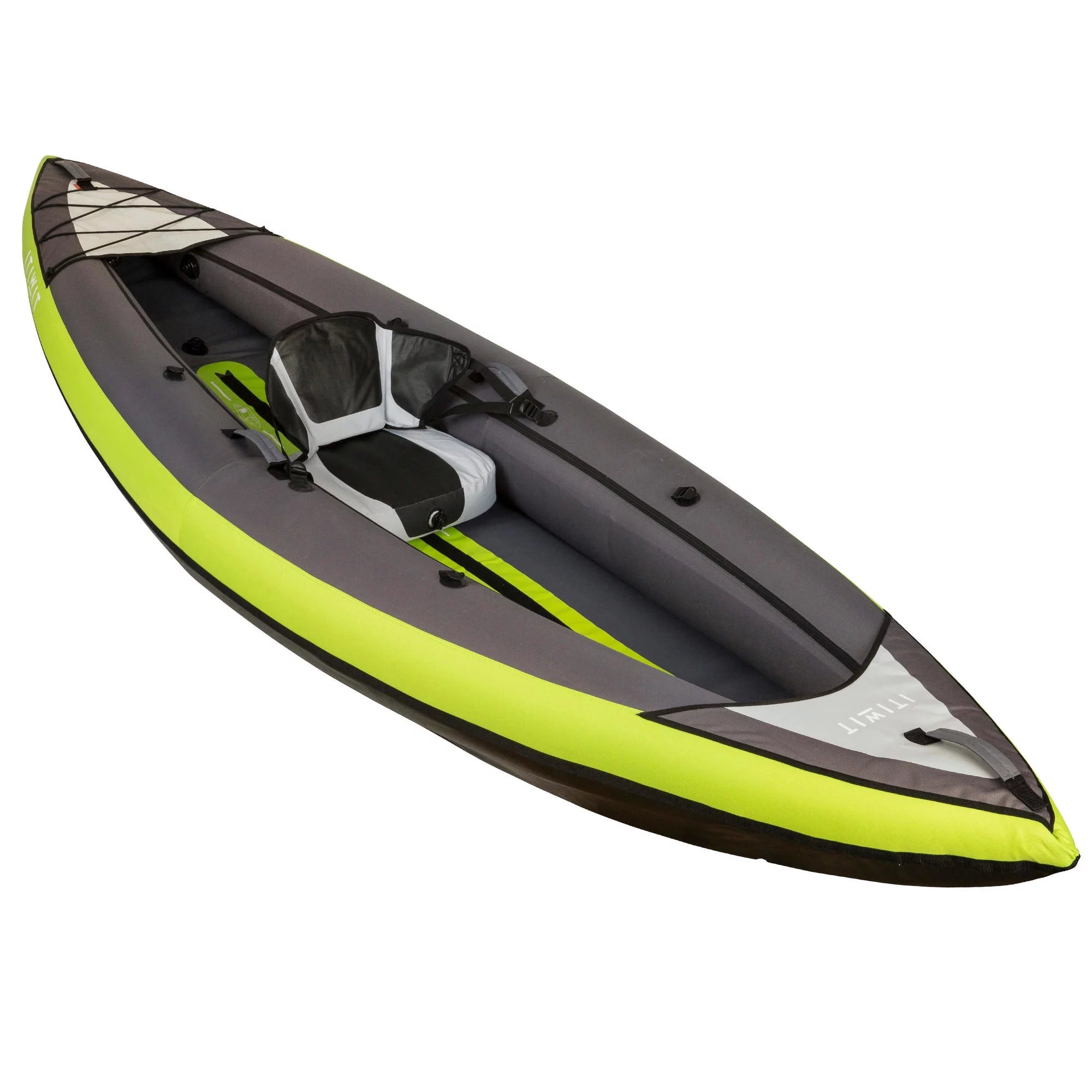 Decathlon Itiwit Inflatable Sit on Kayak with Pump, 1 or 2 Person, Green X618