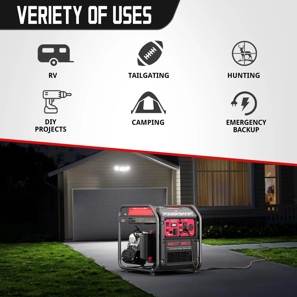 PowerSmart 4400-Watt Gas Generator for Home and Outdoor Use K7449