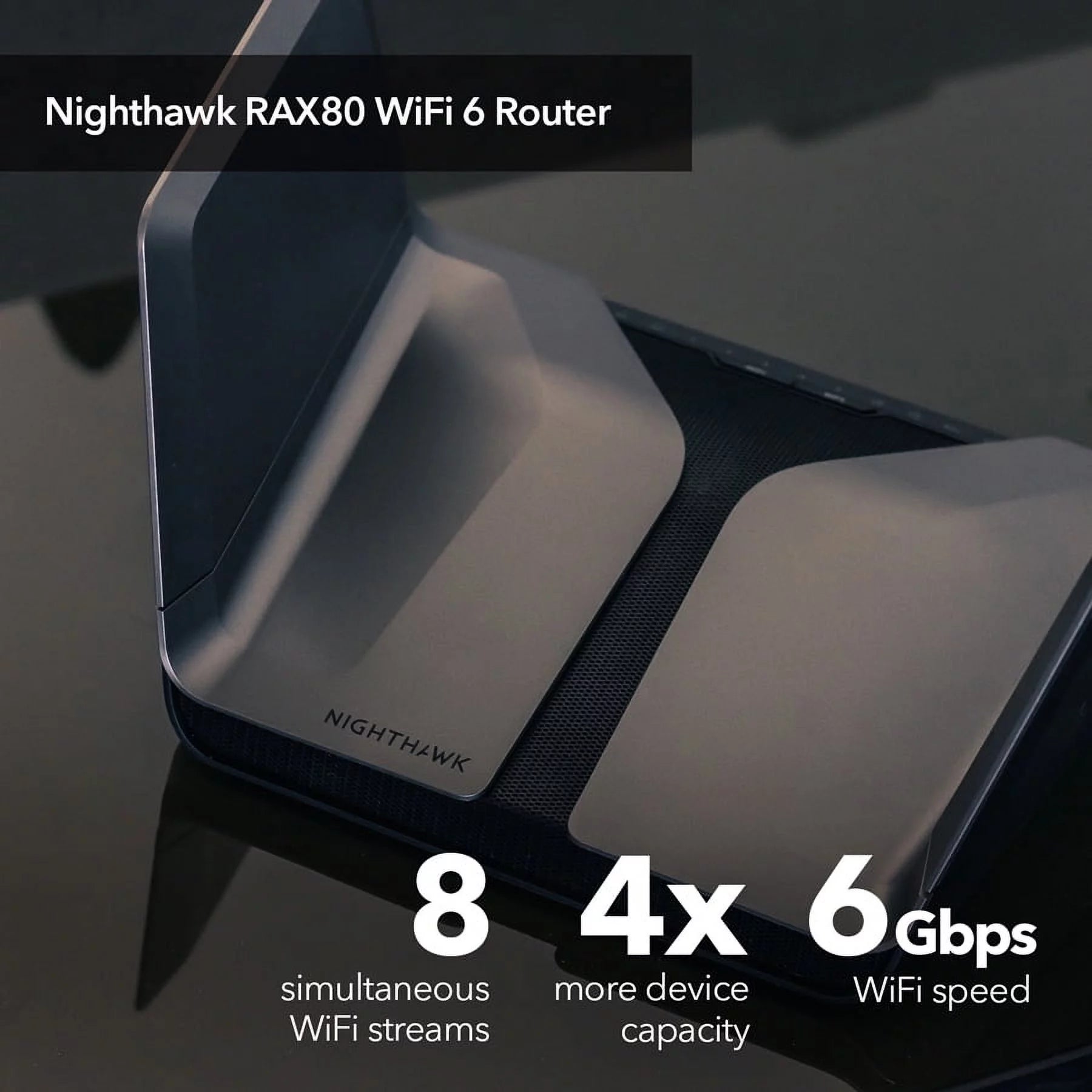 NETGEAR Nighthawk AX6000 WiFi 6 Router, 6Gbps (RAX80) S472