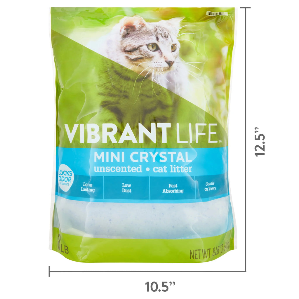Vibrant Life Mini Crystal Unscented Cat Litter, 8 lb Z939