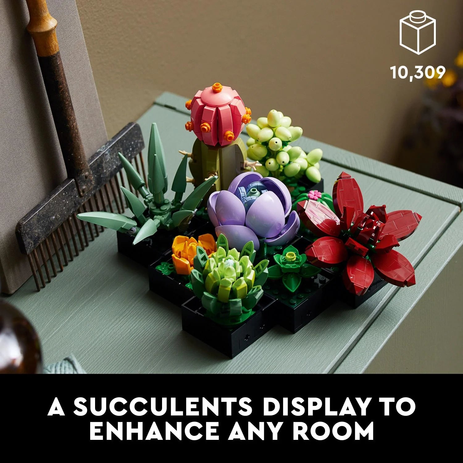 LEGO Icons Succulents Artificial Plant Set for Adults, Home Decor, 10309 D4833