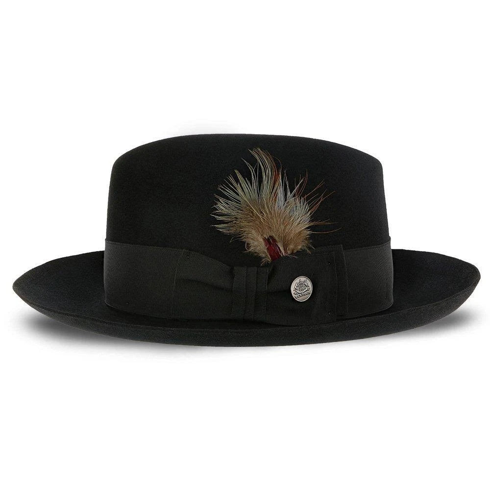 Stetson Pinnacle Beaver Fur Felt Fedora Hat 7 1/4 Caribou X383