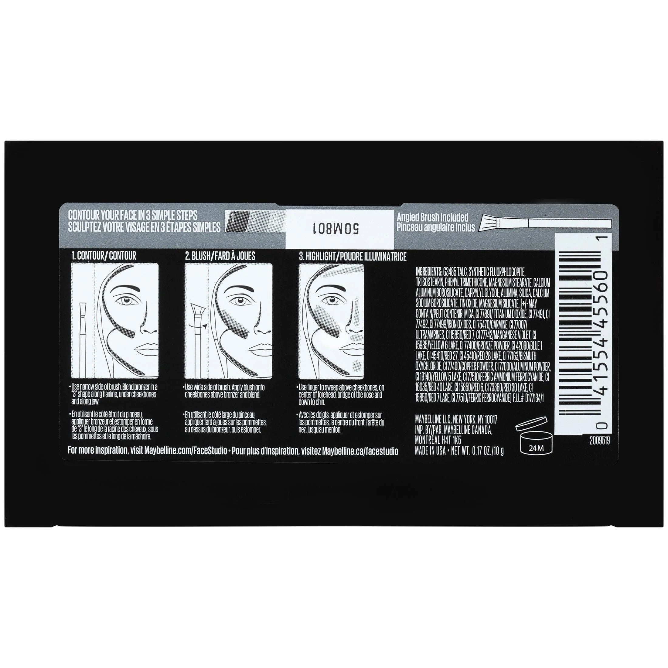 Maybelline Facestudio Master Face Contouring, Light to Medium E8193