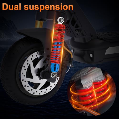 Electric Scooter 1200W Motor 50 Miles Range 31 mph 10.5" Off Road Tires for Adults O99061