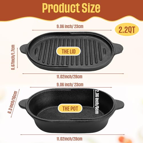 Cast Iron Dutch Oven for Bread Baking with Lid, Nonstick D570706