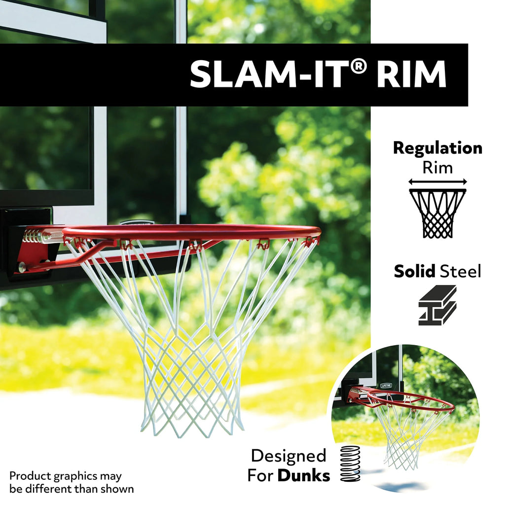 Lifetime 44 Inch Polycarbonate Basketball Backboard and Rim Combo O797319
