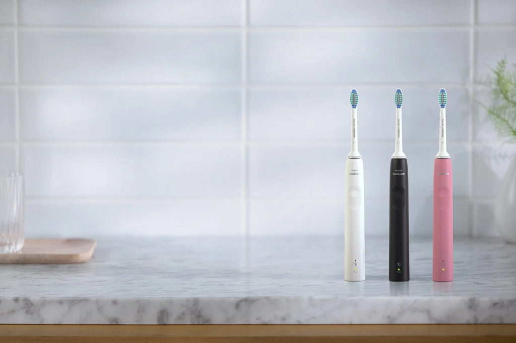 Philips Sonicare 3100 Rechargeable Electric Toothbrush with Pressure Sensor, White U255