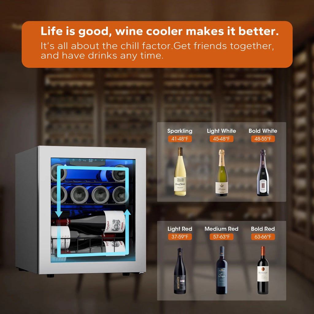 Ca'Lefort 12 Bottle Wine Refrigerator with Glass Door Q71490