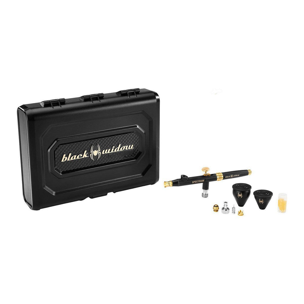 BLACK WIDOW BY SPECTRUM 0.3 mm, 0.5 mm Gravity-Feed, Dual-Action Airbrush