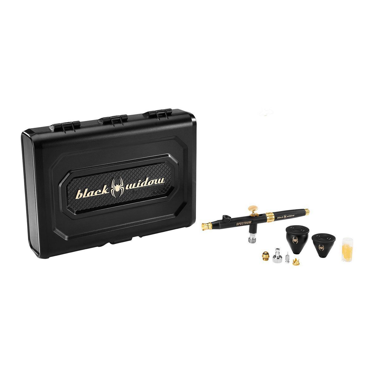 BLACK WIDOW BY SPECTRUM 0.3 mm, 0.5 mm Gravity-Feed, Dual-Action Airbrush