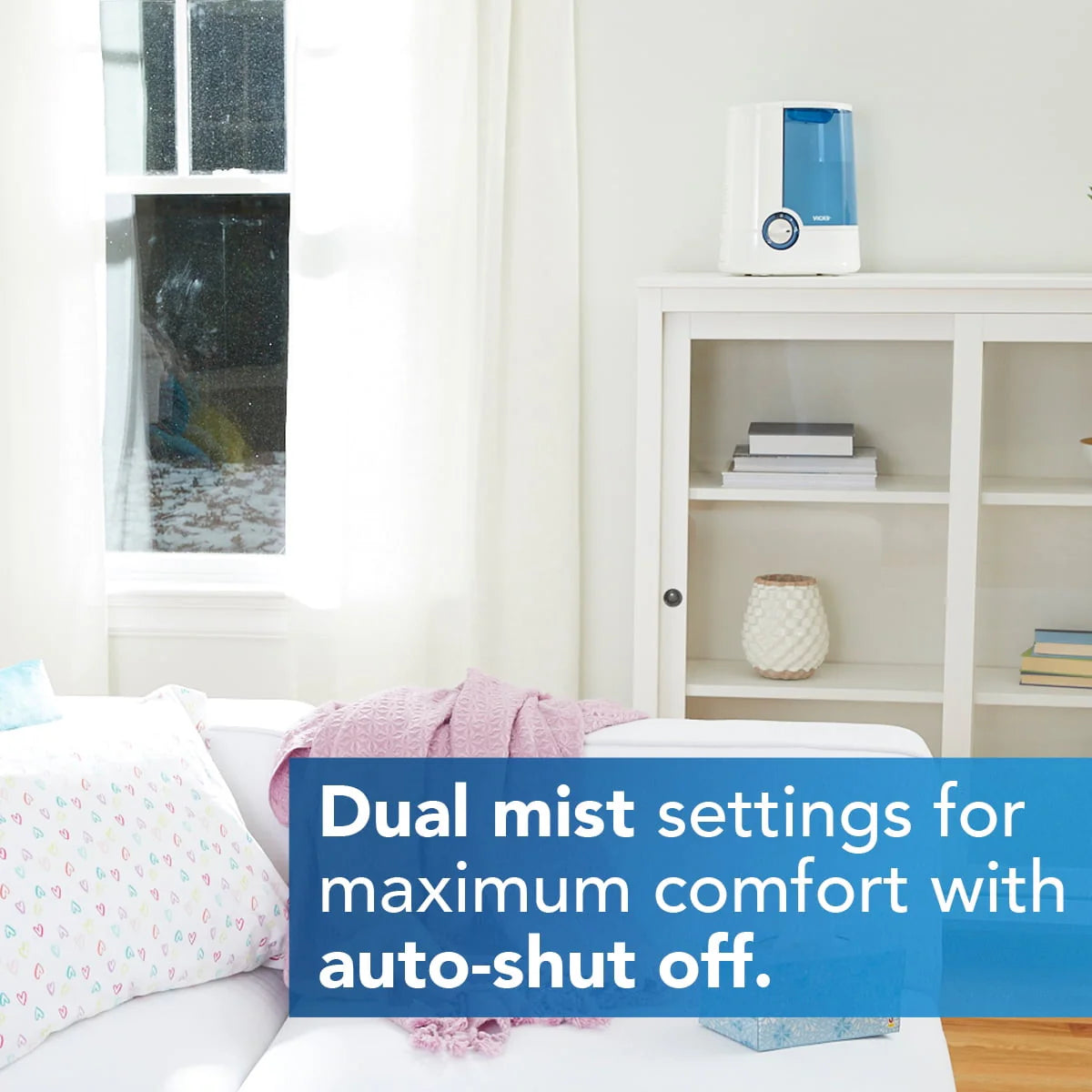 Vicks Warm Mist Humidifier V750, Blue X46691