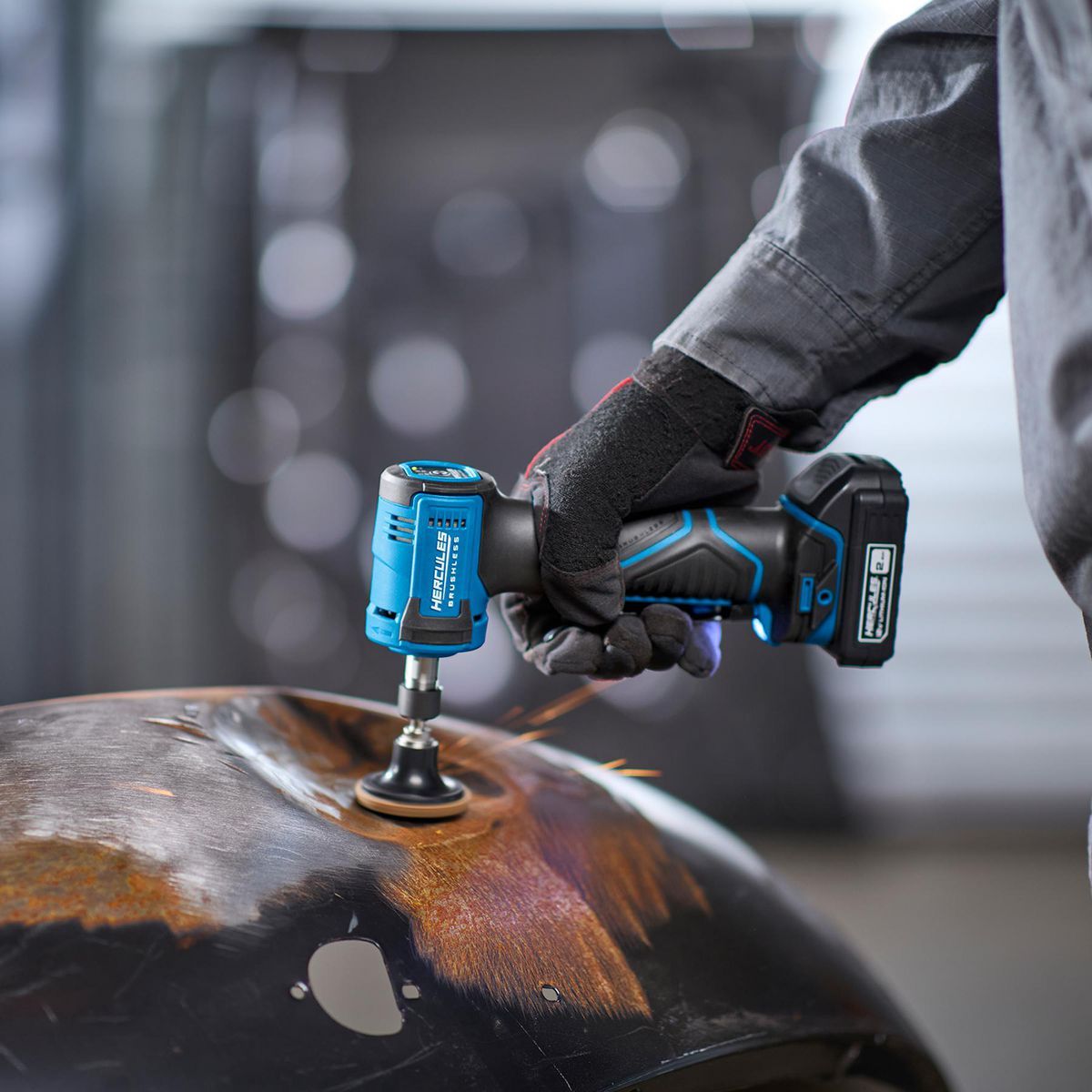 HERCULES 12V Brushless 1/4 in. Right Angle Die Grinder P48797