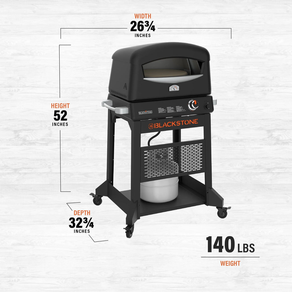 Blackstone Propane Pizza Oven with 16 Rotating Stone and Stand M33266