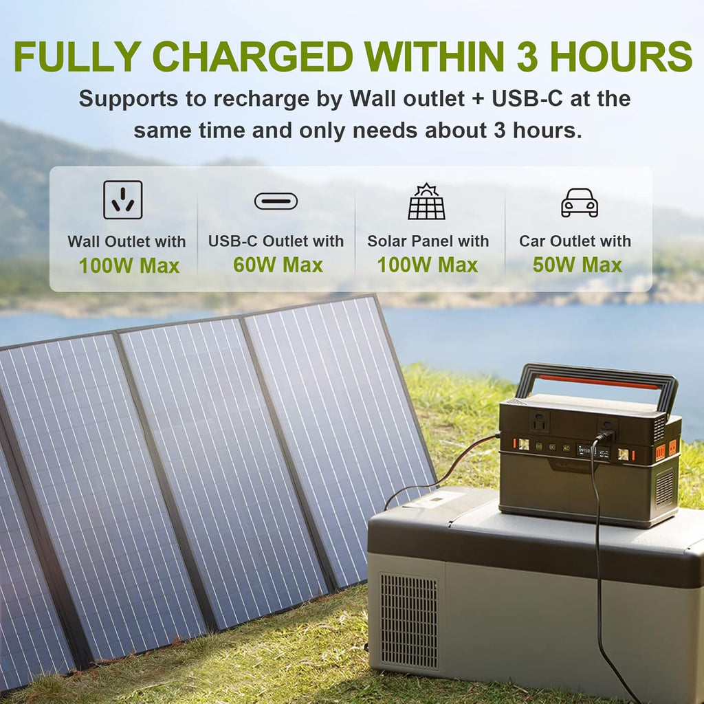 ALLPOWERS Solar Generator 700W Portable Power Station 606Wh V36457