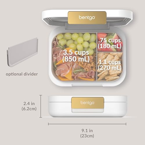 Bentgo Modern Adult & Teen Bento Lunch Box, Leak-Resistant, BPA-Free, Dark Gray G5523