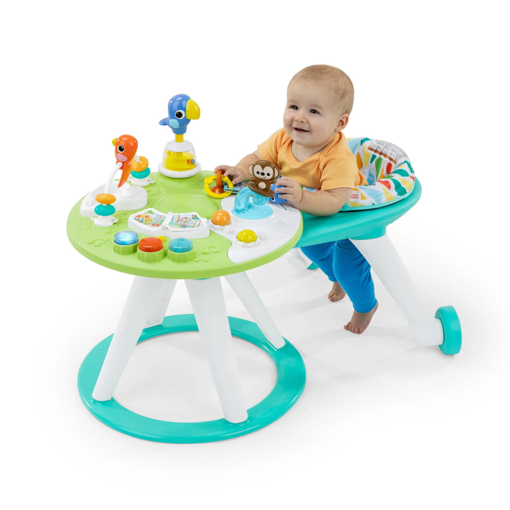 Bright Starts Around We Go 2-in-1 Baby Activity Center & Table, Tropic Coral J1927