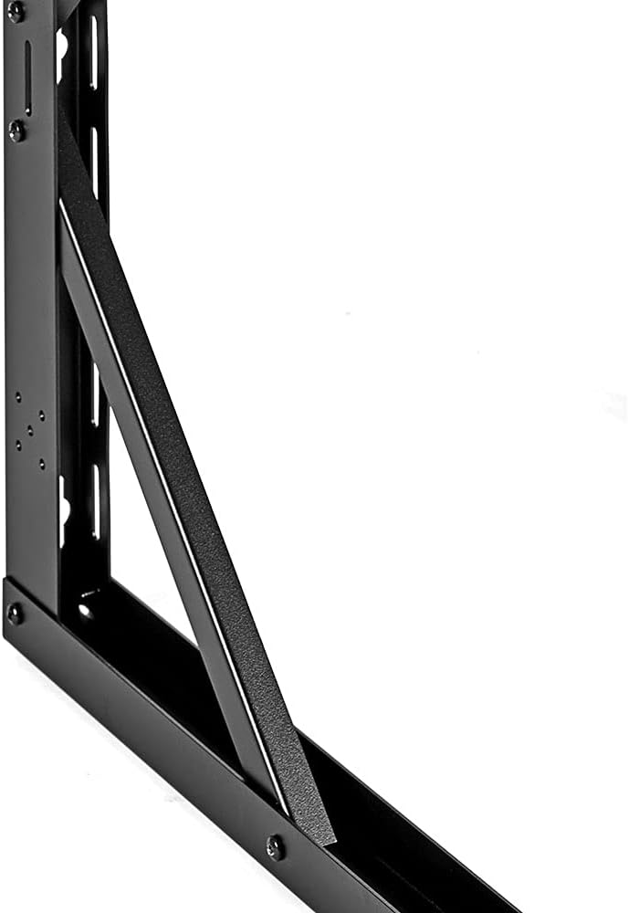 NavePoint 15U Wall-Mount Open Frame Network Equipment Rack, 24.81" Depth, Black J55301
