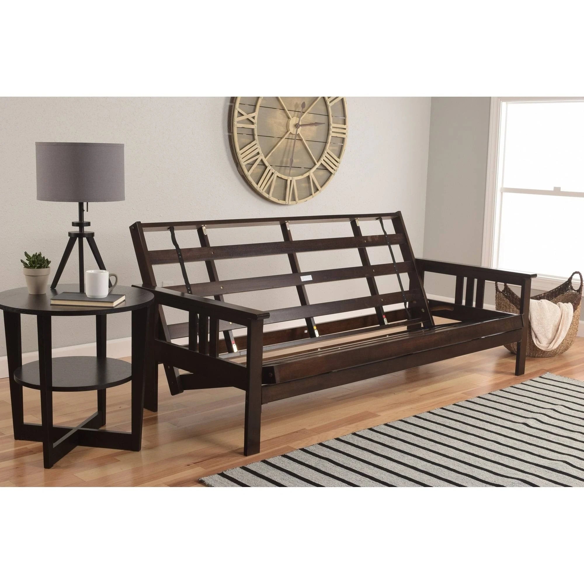 Somette Queen-size Wood Futon Frame Espresso I7029