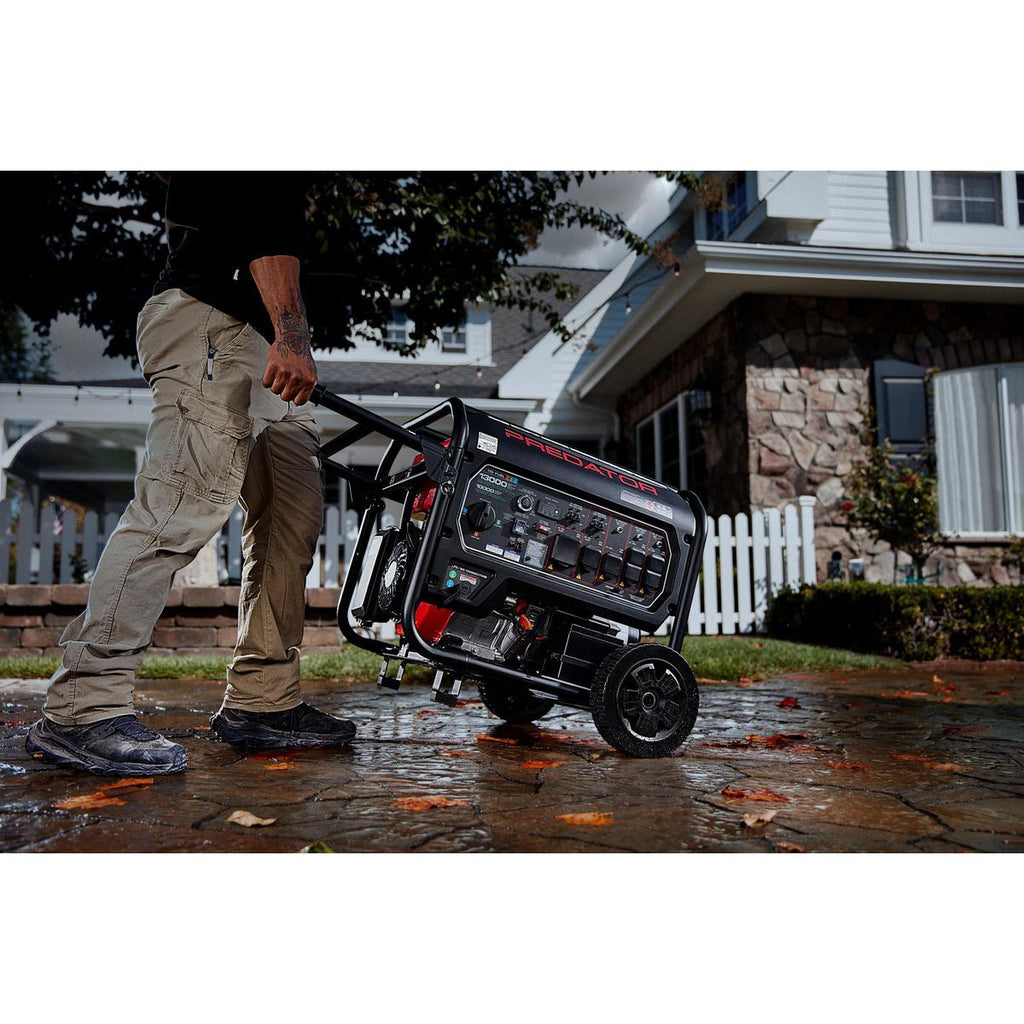 PREDATOR 13,000 Watt Tri-Fuel Portable Generator with Remote Start F379