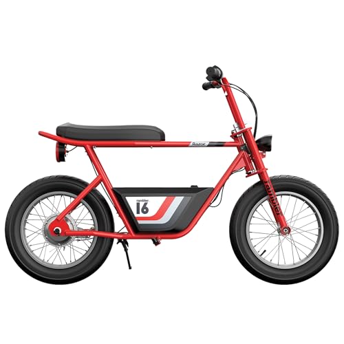 Razor Rambler 16 36V Electric Minibike with Retro Style, Retrospec Dakota Adult Helmet B115