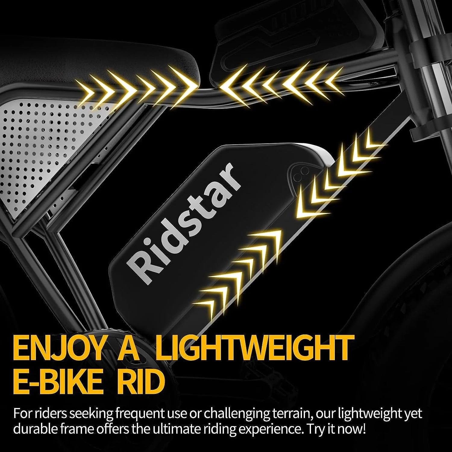 Ridstar Electric Bike for Adults, 20" Fat Tire, 1000W, Removable 48V/20Ah Battery R94788