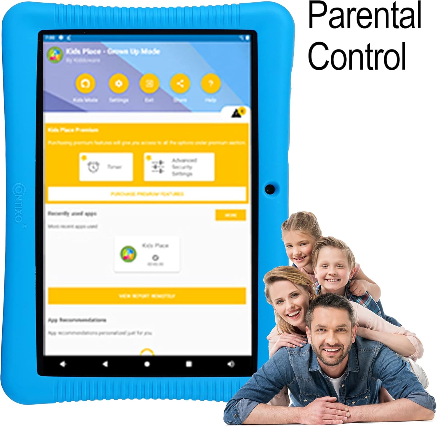 Contixo K102 Kids Tablet 10-inch HD with Camera, Parental Control, Blue S4588