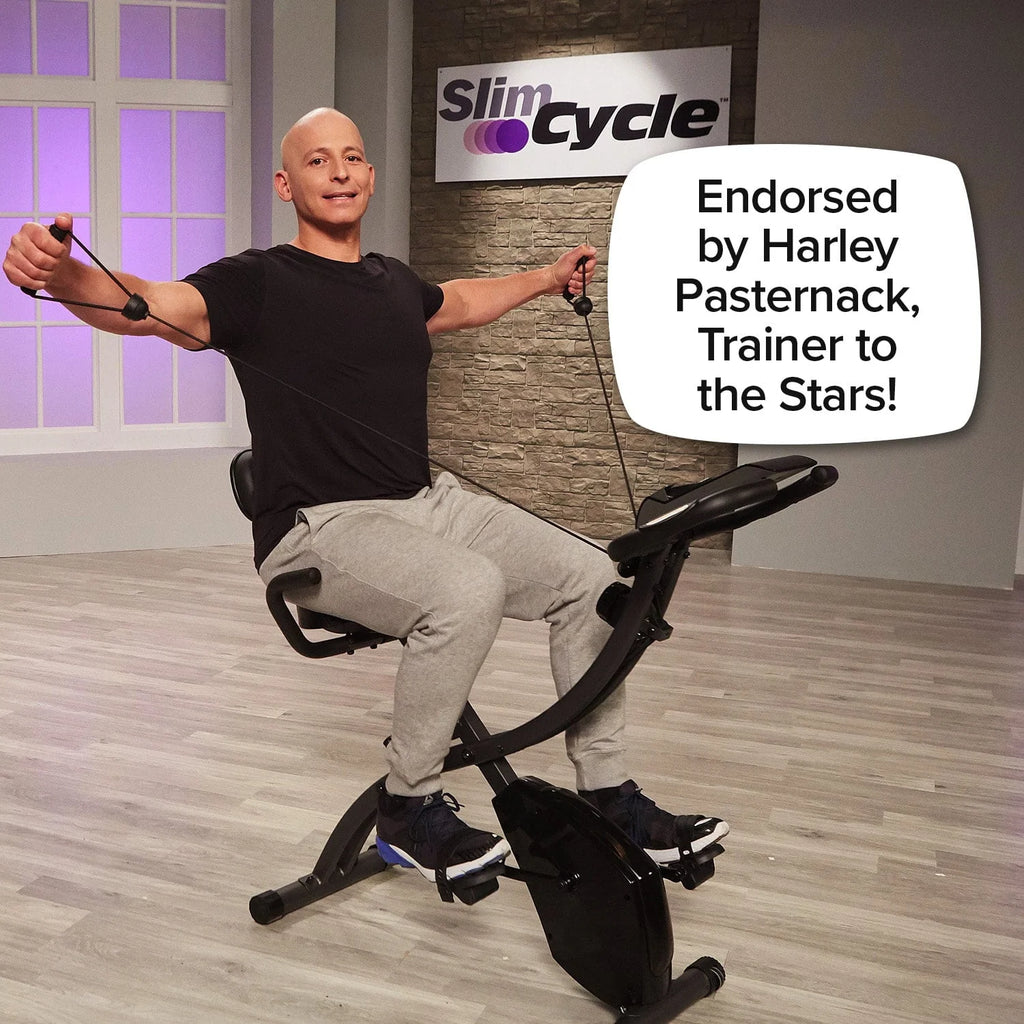 Slim Cycle Stationary Bike - Folding Indoor Exercise Bike M18095