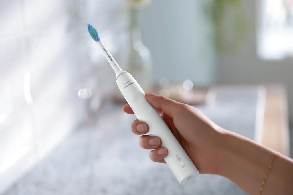 Philips Sonicare 3100 Rechargeable Electric Toothbrush with Pressure Sensor, White U255