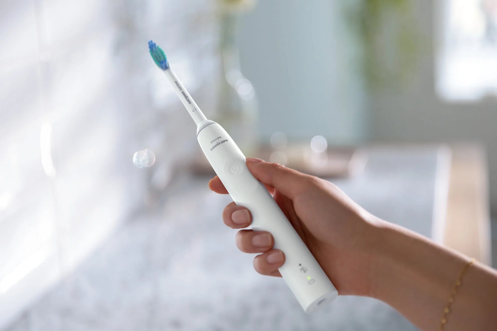 Philips Sonicare 3100 Rechargeable Electric Toothbrush with Pressure Sensor, White U255