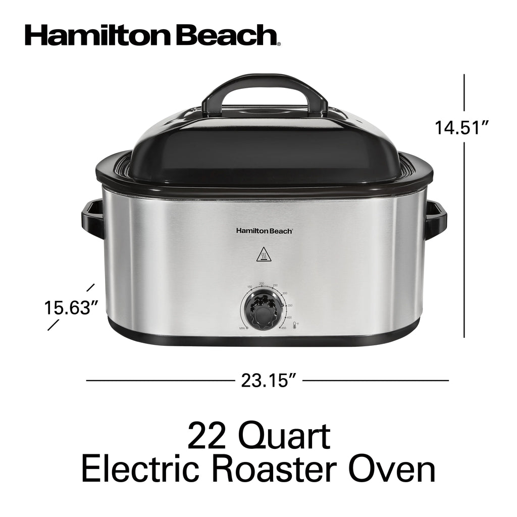 Hamilton Beach Electric Roaster Oven 22 Quart Stainless Steel O95386