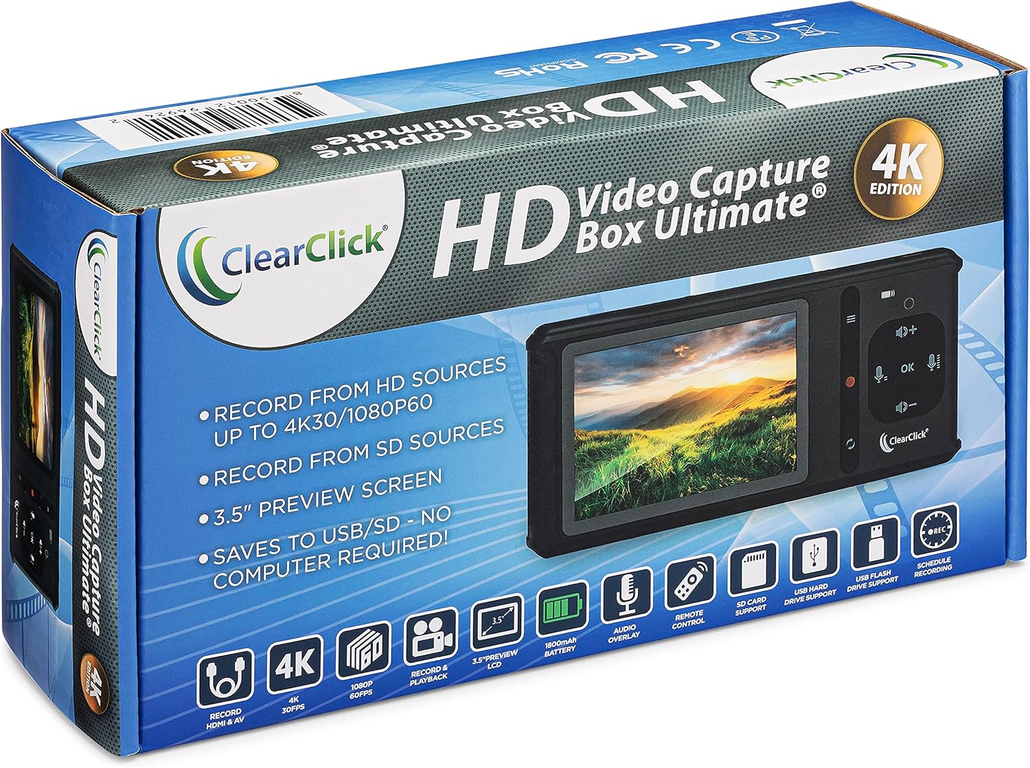 ClearClick HD Video Capture Box Ultimate 4K Edition X704388