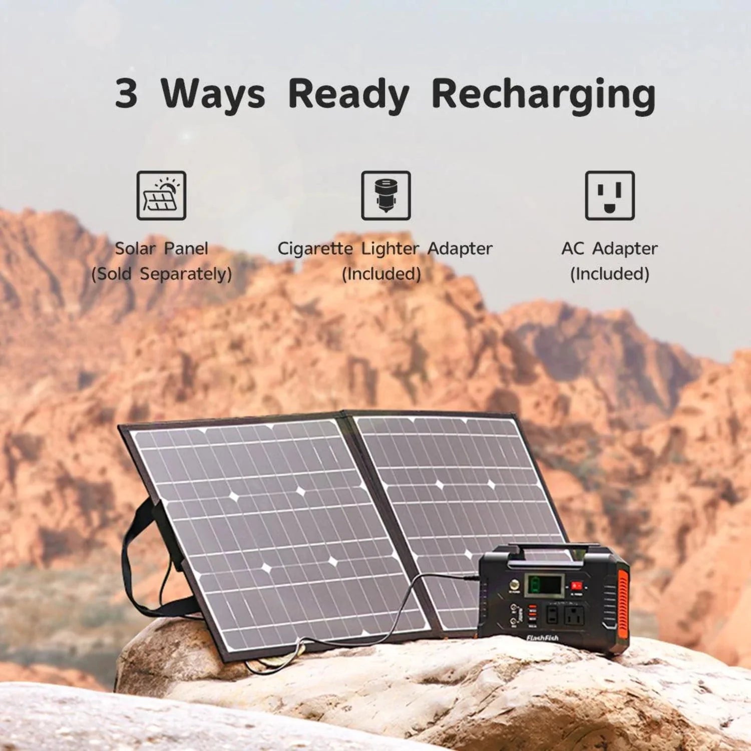 Flashfish 200W Portable Power Station 40800mAh Solar Generator H17932