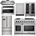 Thor Kitchen Appliances Set - Thor 48 in. Natural Gas Range 6 Piece Appliance Package, AS-LRG4807U-8