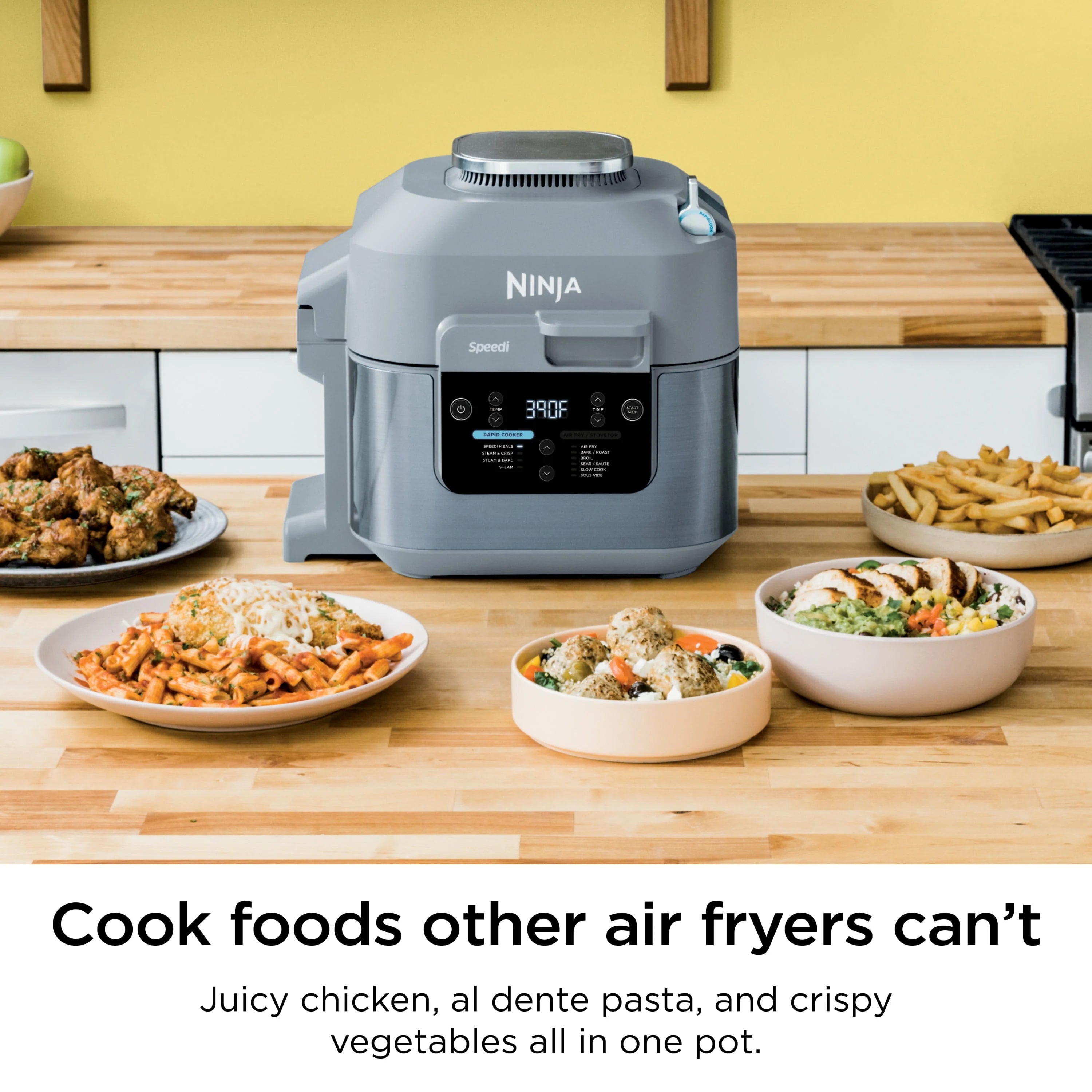 Ninja Speedi Rapid Cooker & Air Fryer, 6-Qt, 10-in-1, Sea Salt Gray Q39620