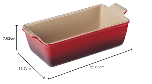 Le Creuset Stoneware Heritage Loaf Pan, Cerise B331090