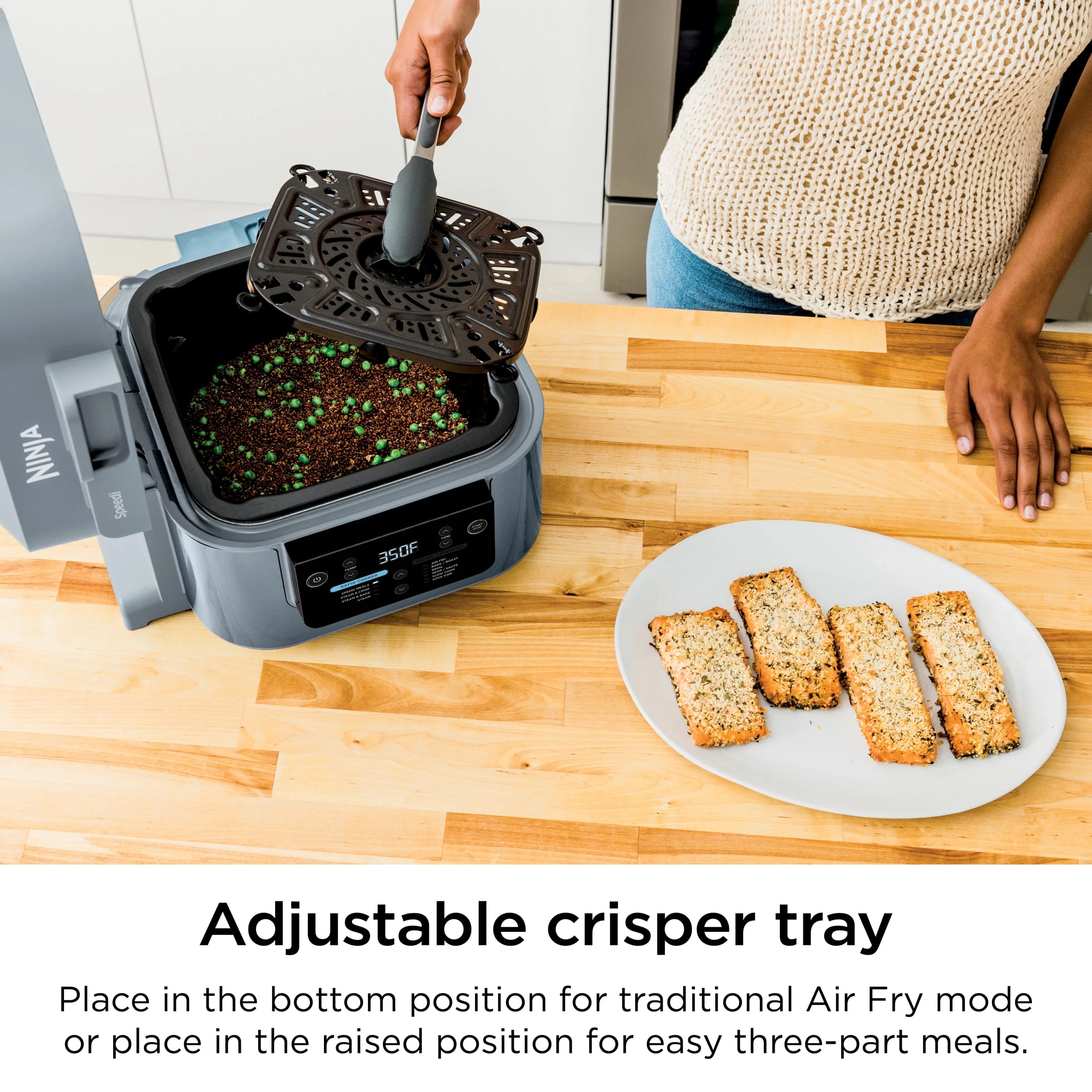 Ninja Speedi Rapid Cooker & Air Fryer, 6-Qt, 10-in-1, Sea Salt Gray Q39620