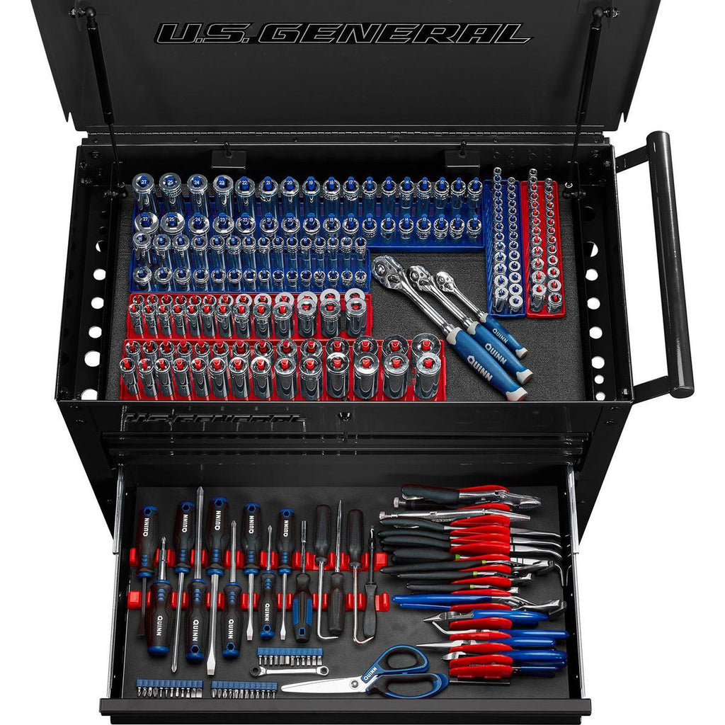 U.S. GENERAL 30 in. 4-Drawer Tech Cart, Red Y546116