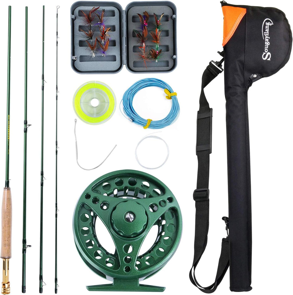 Sougayilang Fly Fishing Rod with Reel Combo 2-Pack H678