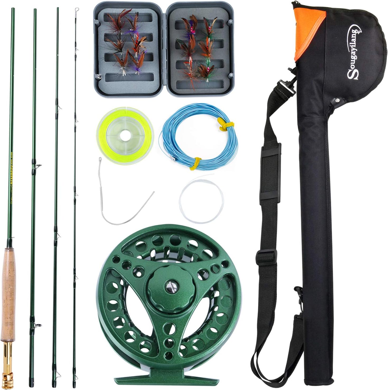 Sougayilang Fly Fishing Rod with Reel Combo 2-Pack H678