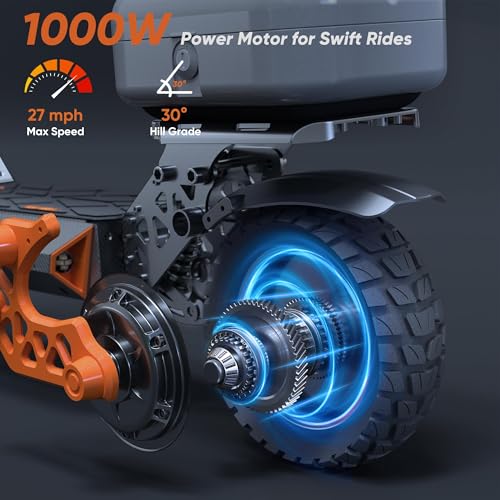 Ruitoo Electric Scooter 1000W Motor, Off Road Foldable E-Scooter for Adults H59744