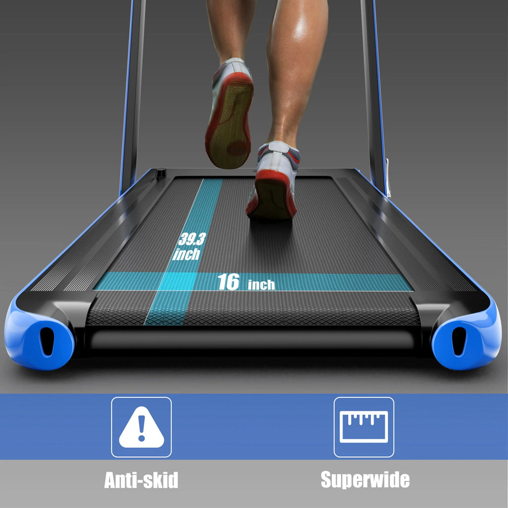 SuperFit 2 in 1 Folding Treadmill with APP Control Speaker Black D991