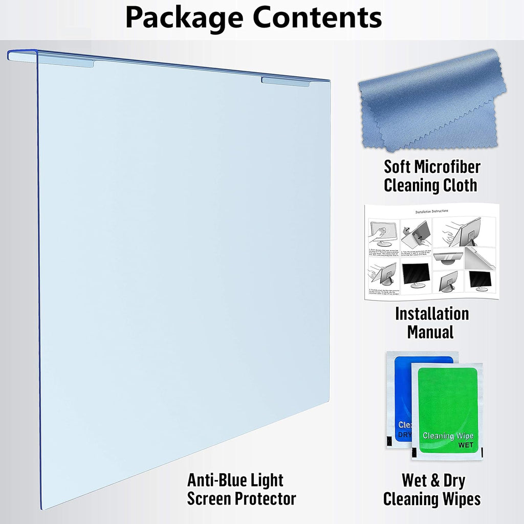 Blue Light Blocking Screen Protector for 21.5 inch LED Monitor, Anti-UV, Pack of 2 O68500