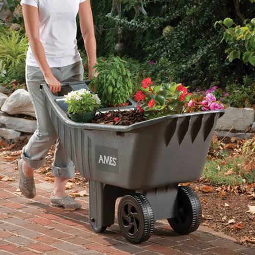 Ames Easy Roller 4 cu. ft. Poly Yard Cart U82734