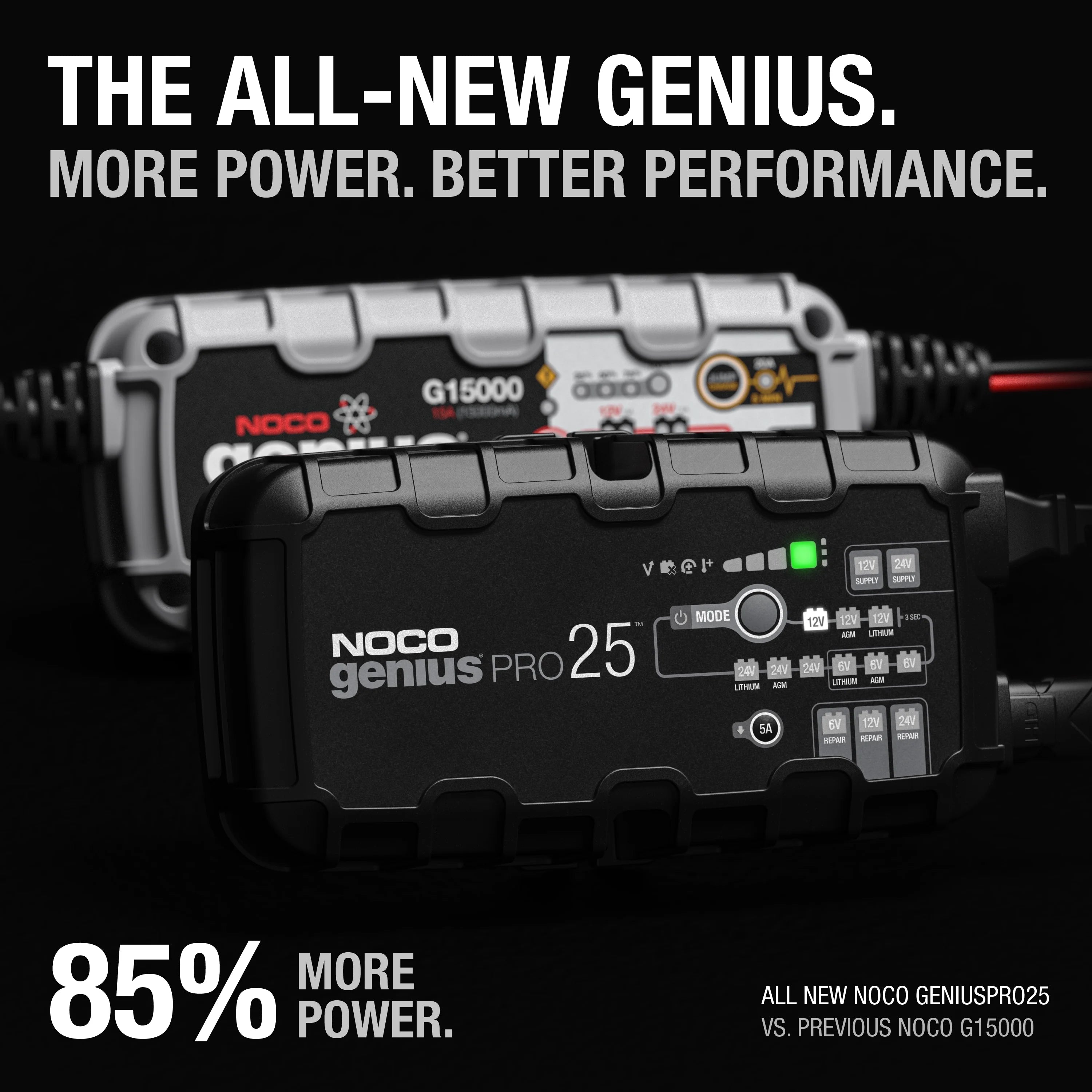 NOCO GENIUSPRO25 25A 6V/12V/24V Smart Battery Charger and Maintainer O342