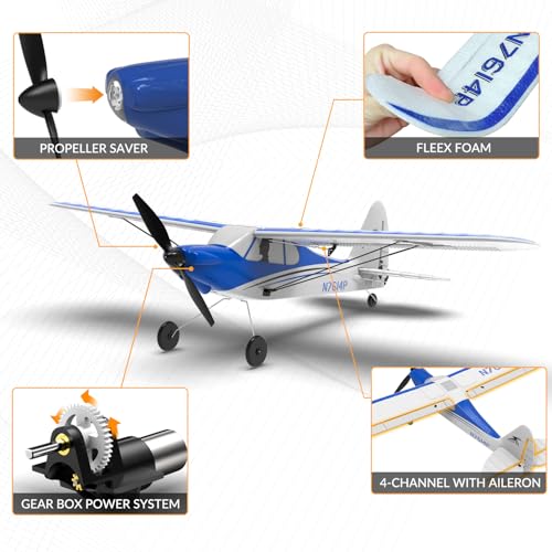 VOLANTEXRC RC Plane Trainer Sport Cub 4CH Remote Control Airplane RTF for Beginners U4716