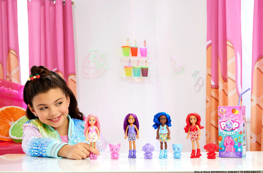 Barbie Pop Reveal Fruit Series Chelsea Doll with 5 Surprises V3545