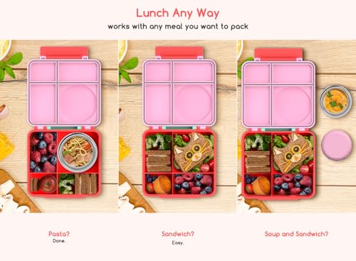 Bento Box for Kids - Leak-Proof Lunch Box with Insulated Thermos Food Jar, Blue O585527