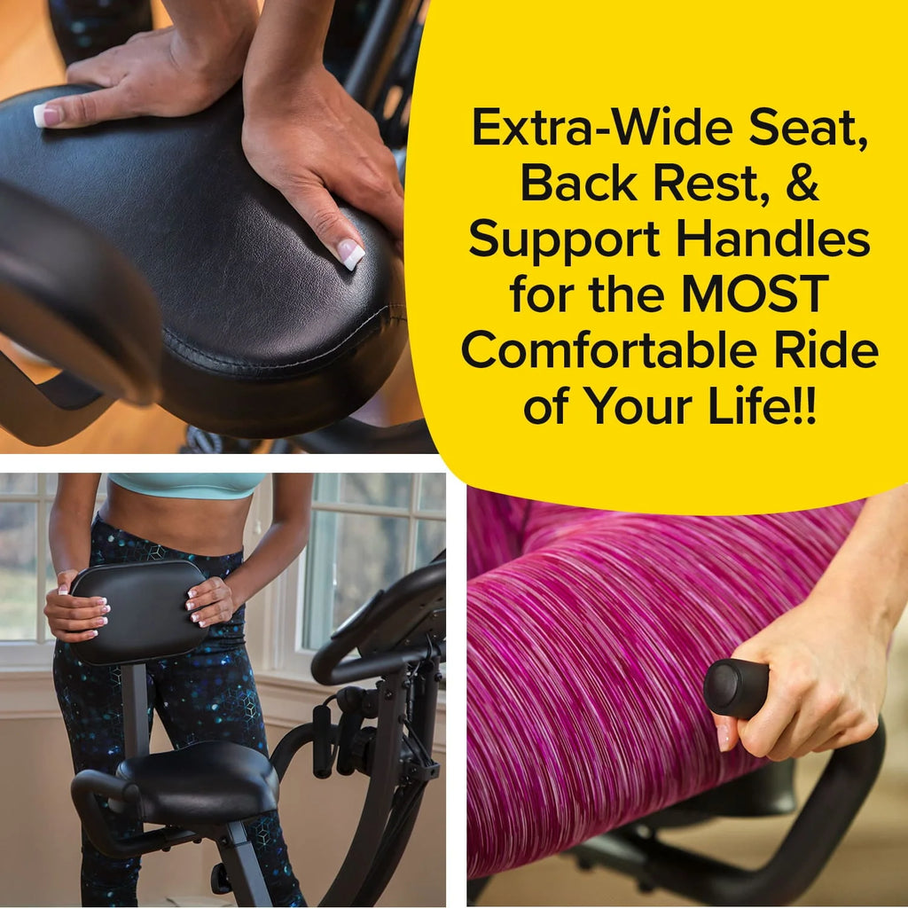 Slim Cycle Stationary Bike - Folding Indoor Exercise Bike M18095