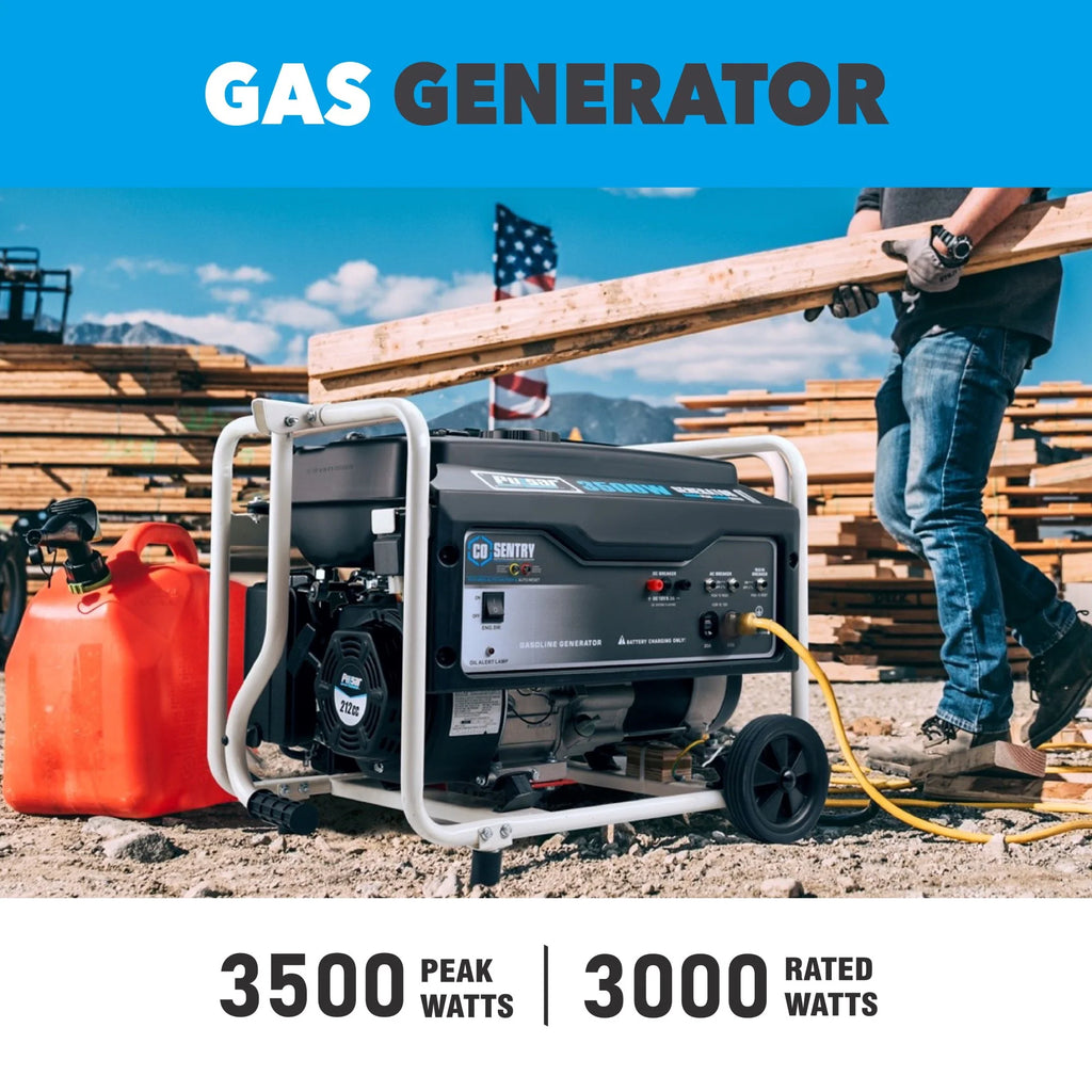 Pulsar 3500-Watt Gasoline Generator with CO Sentry G231387