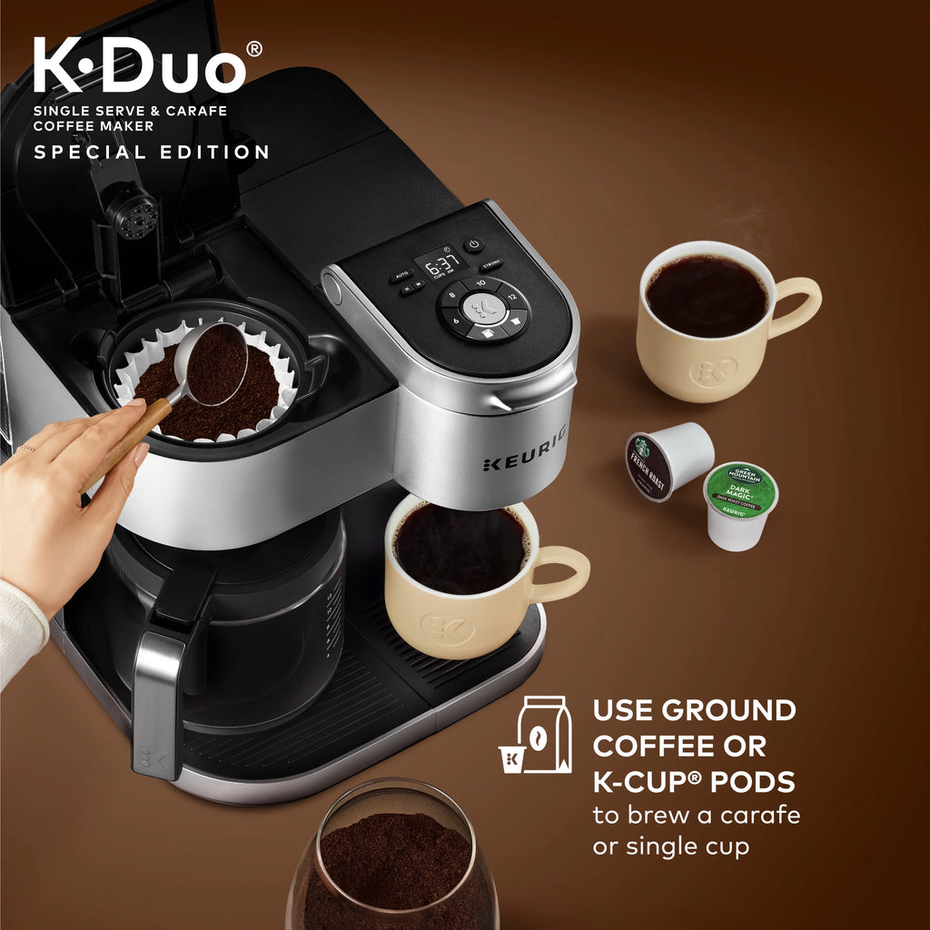 Keurig® K-Duo Special Edition Single Serve & Carafe Coffee Maker, Silver H954